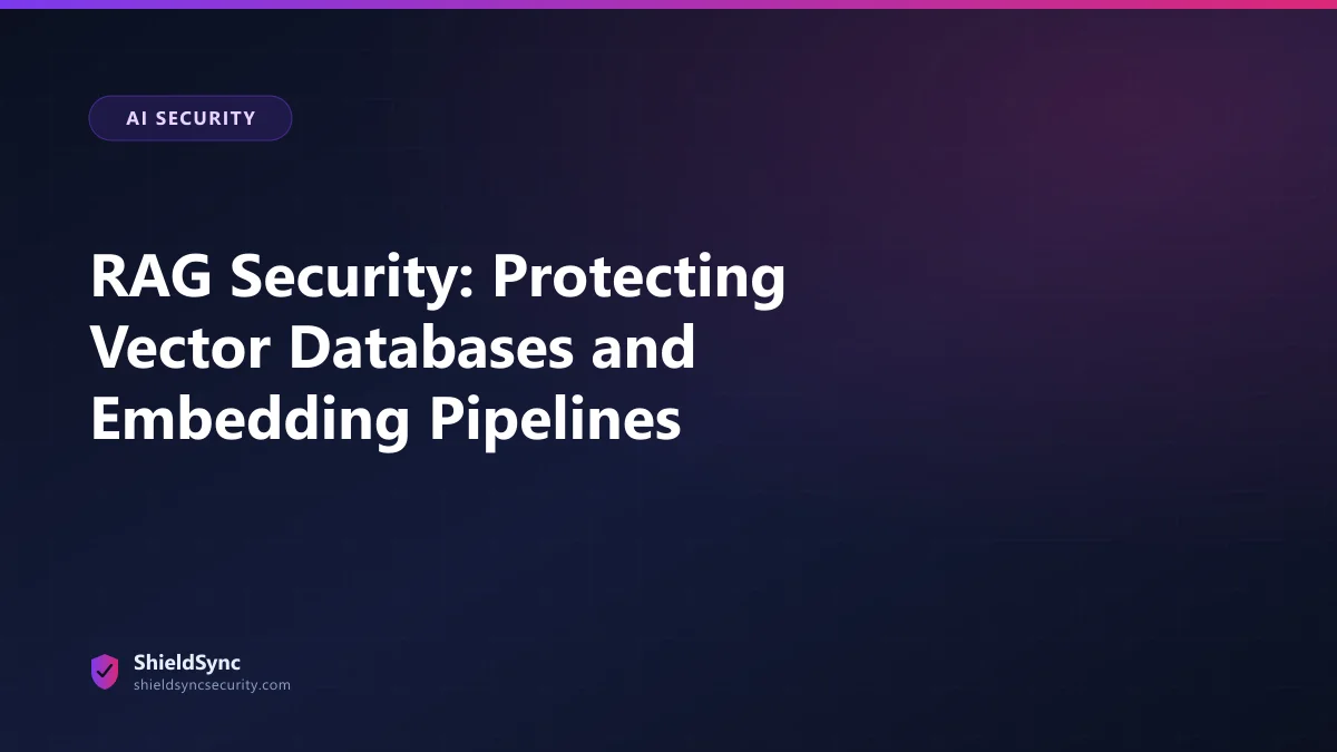 RAG Security: Protecting Vector Databases and Embedding Pipelines